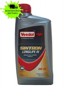 Олива моторна VEEDOL SINTRON LONGLIFE IV 0W20 API:SP/SN PLUS,ACEA:C5/C6 1л