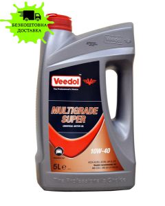 Олива моторна VEEDOL MULTIGRADE SUPER 10W40 API:SL/CF, ACEA:A3/B4 5л