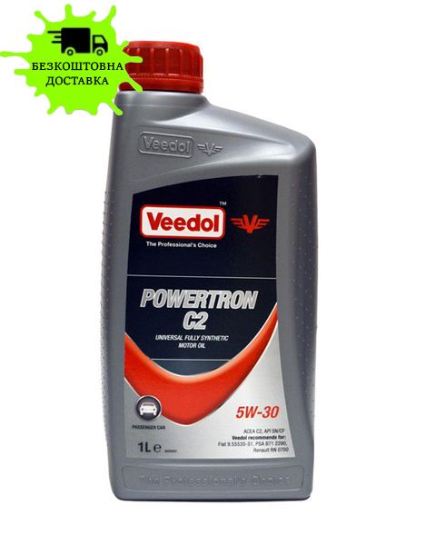 Олива моторна VEEDOL POWERTRON С2 5W30 API:SN/CF,ACEA:A3/B4-12 1л