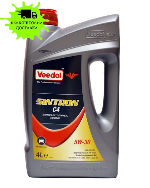 Олива моторна VEEDOL SINTRON C4 5W30 ACEA:C3/C4 4л