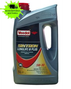 Олива моторна VEEDOL SINTRON LONGLIFE III PLUS 5W30 API:SN,ACEA:C3-12 5л